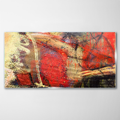 Tablou sticla Peisaj abstract cu culori intense