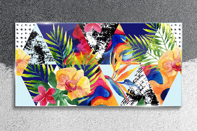 Tablou sticla Mozaic tropical de culori