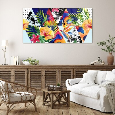 Tablou sticla Mozaic tropical de culori