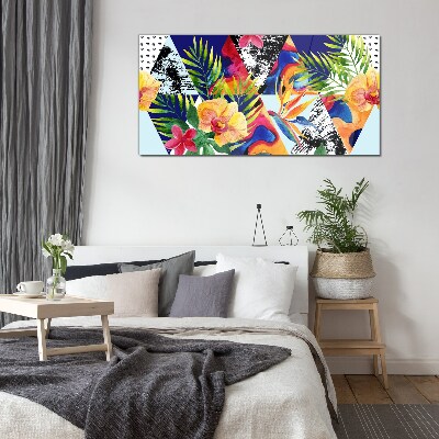 Tablou sticla Mozaic tropical de culori