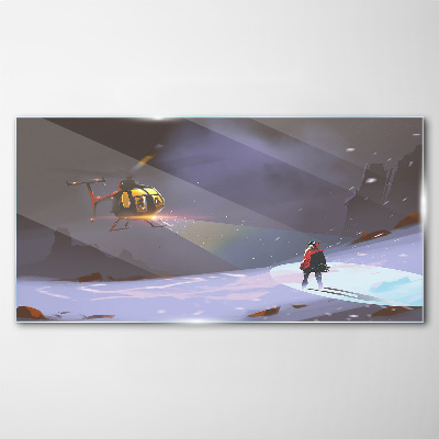 Tablou de sticla Elicopterul Munților de Zăpadă