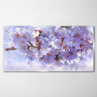 Tablou sticla Încântare florală în nuanțe de violet