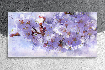Tablou sticla Încântare florală în nuanțe de violet