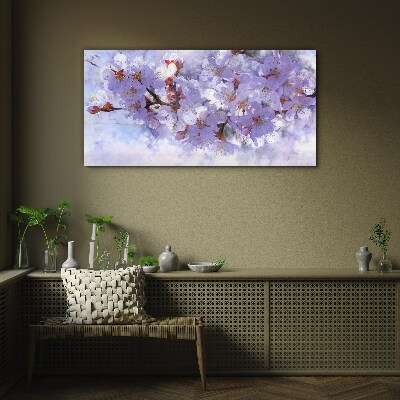 Tablou sticla Încântare florală în nuanțe de violet