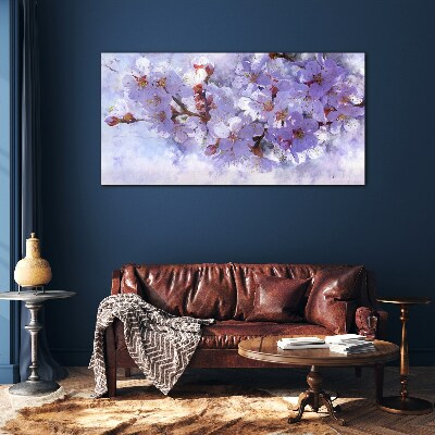 Tablou sticla Încântare florală în nuanțe de violet