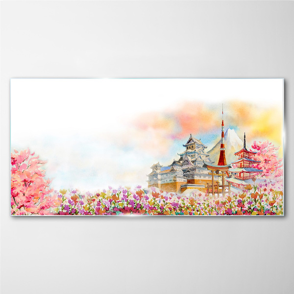 Tablou sticla Peisaj de primăvară japonez