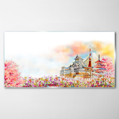 Tablou sticla Peisaj de primăvară japonez