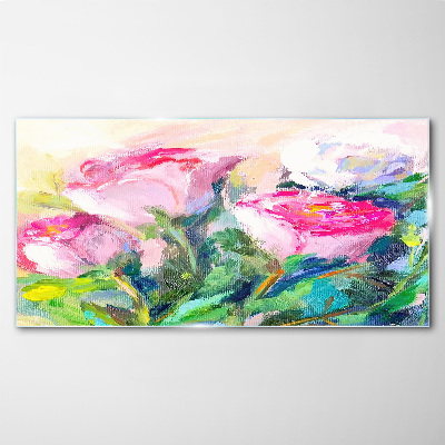 Tablou sticla Aranjament floral in nuante pastelate