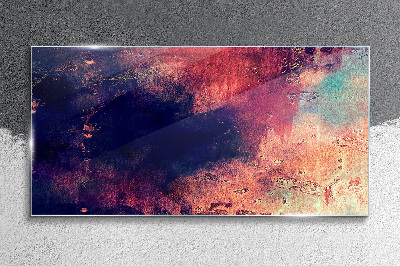Tablou sticla Peisaj abstract de culori
