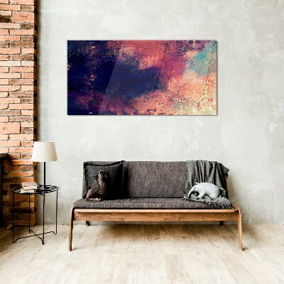 Tablou sticla Peisaj abstract de culori