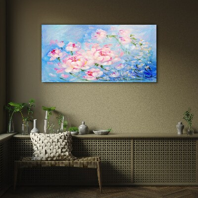 Tablou sticla Armonie florală în albastru