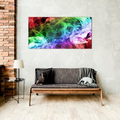 Tablou sticla Vârtej de fum colorat