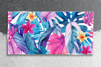 Tablou sticla Mozaic tropical de culori