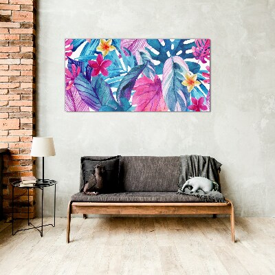 Tablou sticla Mozaic tropical de culori