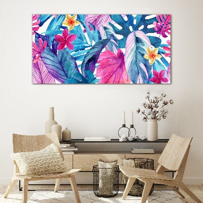 Tablou sticla Mozaic tropical de culori