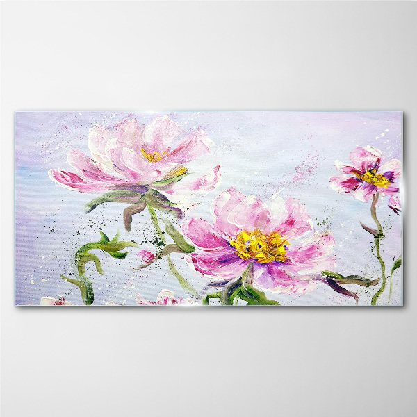 Tablou sticla Vise florale în tonuri pastelate