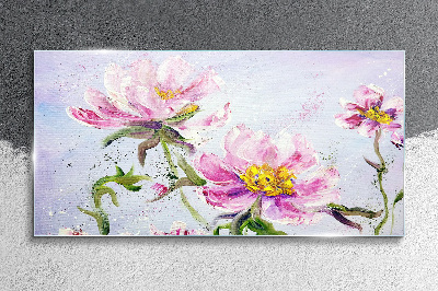 Tablou sticla Vise florale în tonuri pastelate