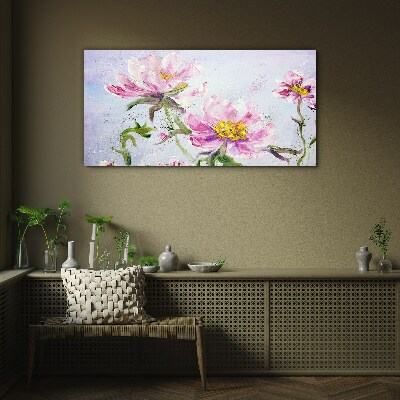Tablou sticla Vise florale în tonuri pastelate