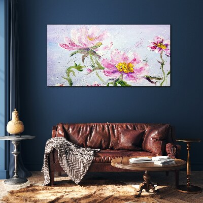 Tablou sticla Vise florale în tonuri pastelate