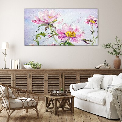 Tablou sticla Vise florale în tonuri pastelate