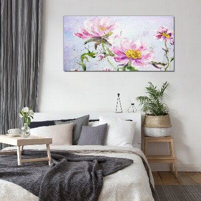 Tablou sticla Vise florale în tonuri pastelate