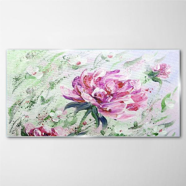 Tablou sticla Aranjament floral in nuante pastelate
