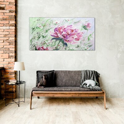 Tablou sticla Aranjament floral in nuante pastelate