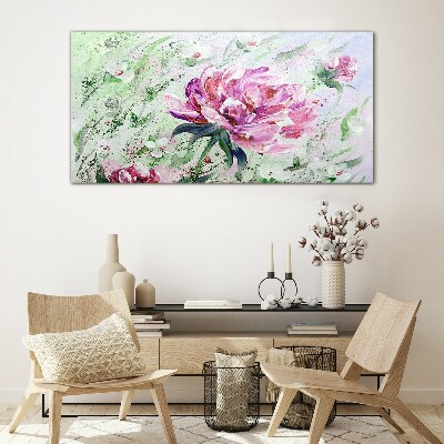 Tablou sticla Aranjament floral in nuante pastelate