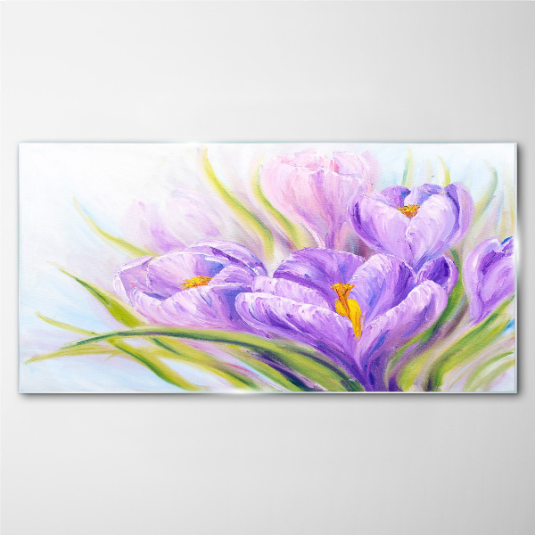 Tablou sticla Vise florale în nuanțe de violet
