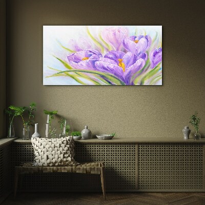 Tablou sticla Vise florale în nuanțe de violet