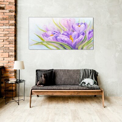 Tablou sticla Vise florale în nuanțe de violet