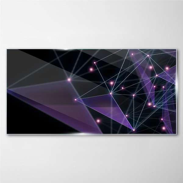 Tablou sticla Conexiuni geometrice de lumină