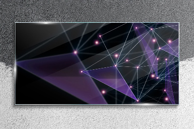 Tablou sticla Conexiuni geometrice de lumină