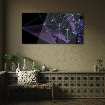 Tablou sticla Conexiuni geometrice de lumină