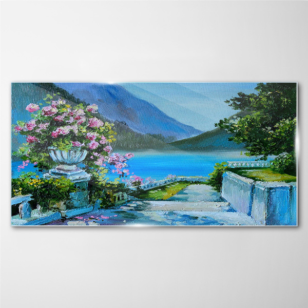 Tablou de sticla Vedere romantică asupra lacului