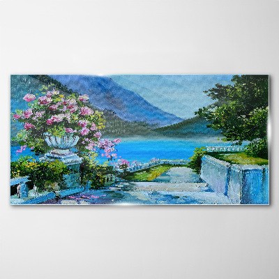 Tablou de sticla Vedere romantică asupra lacului