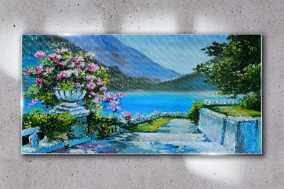 Tablou de sticla Flori ale munților lacului