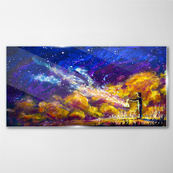 Tablou sticla O viziune cosmică a creativității