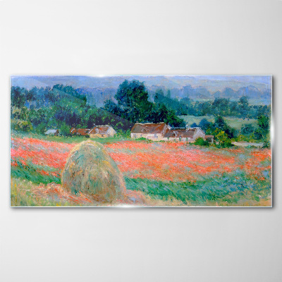 Tablou sticla Carul de fân la Giverny Claude Monet