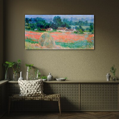Tablou sticla Carul de fân la Giverny Claude Monet