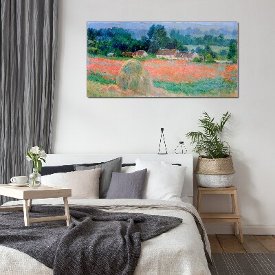 Tablou sticla Carul de fân la Giverny Claude Monet