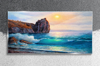 Tablou sticla Marea calmă la apus