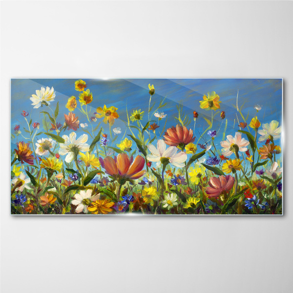 Tablou sticla Peisaj floral de primăvară