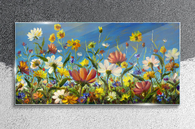 Tablou sticla Peisaj floral de primăvară