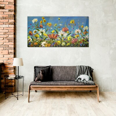 Tablou sticla Peisaj floral de primăvară