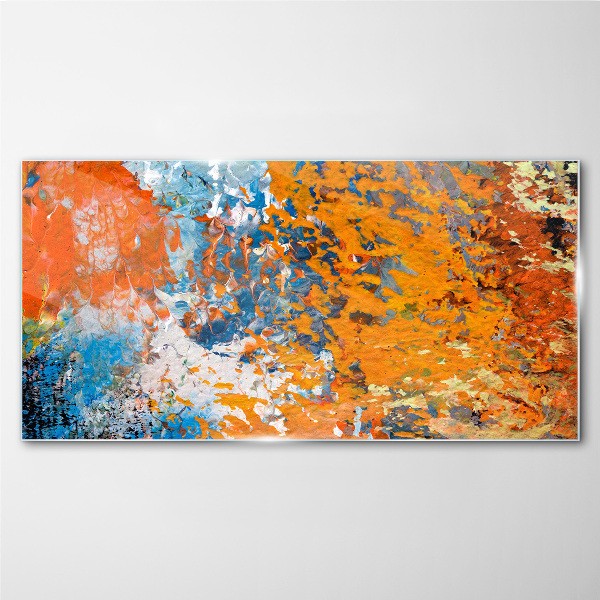 Tablou sticla Culori dinamice într-un peisaj abstract