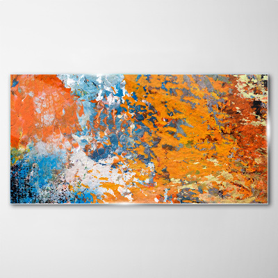 Tablou sticla Culori dinamice într-un peisaj abstract