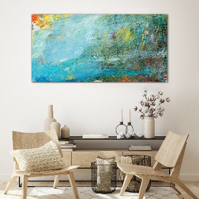 Tablou sticla Joc abstract de culori