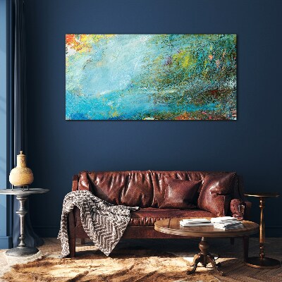 Tablou sticla Joc abstract de culori