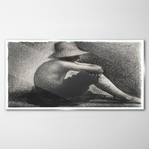 Tablou sticla Copii Hat Seurat